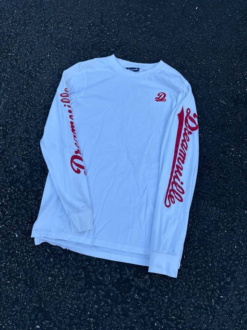Dreamville Long Sleeve T-Shirt Size S White Red Graphic Logo